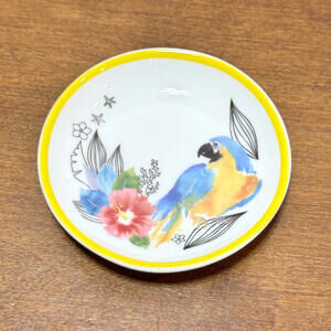 Nantucket Home Butter Pat Small Plate 3" Parrot Bird
